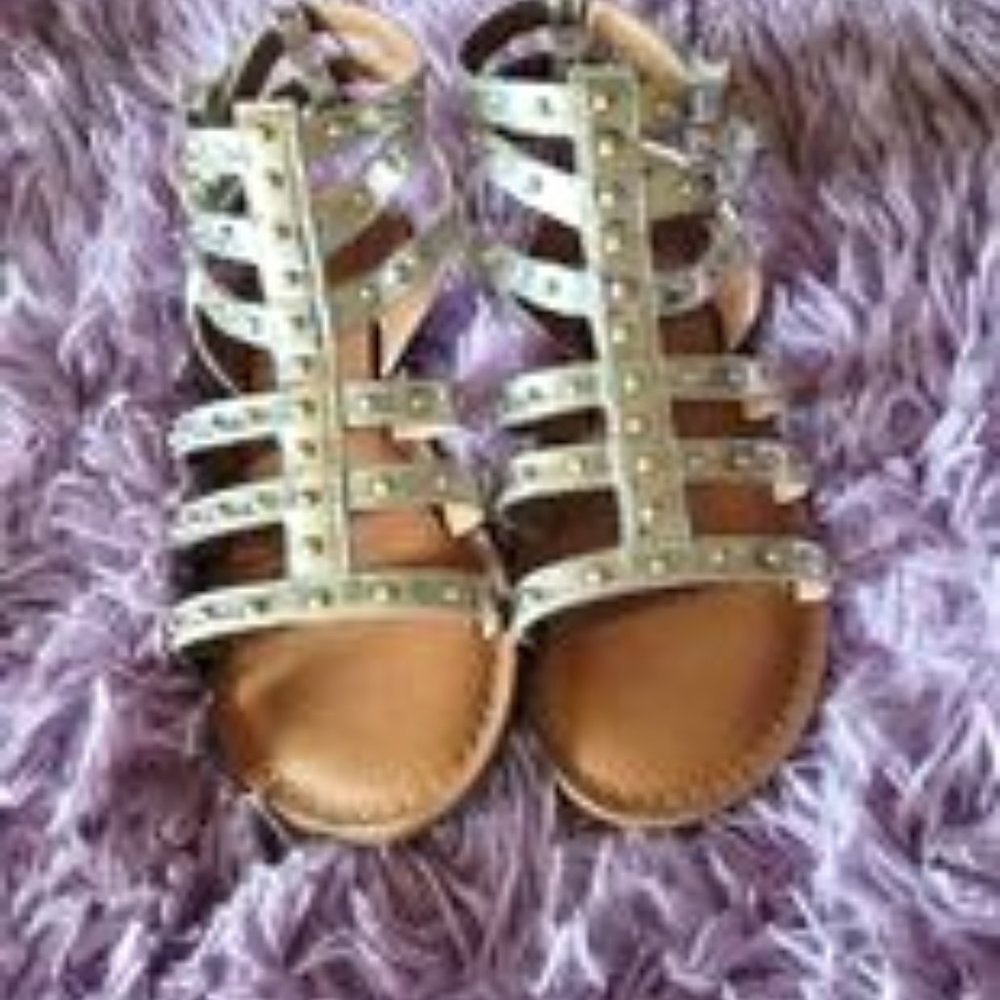 Girls silver KidPik Sz 3 Sandals